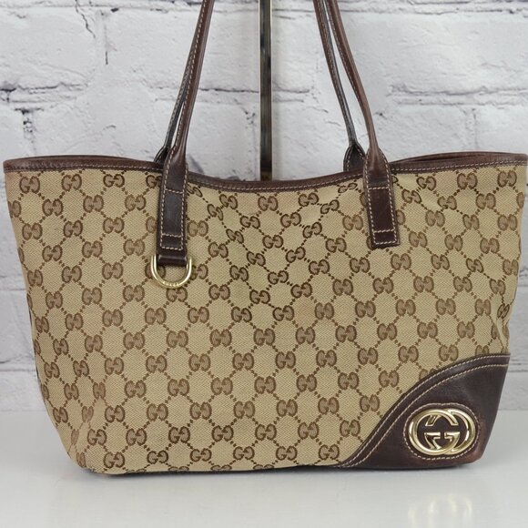 GUCCI Neutrals New Britt Canvas Tote - Picture 5 of 16
